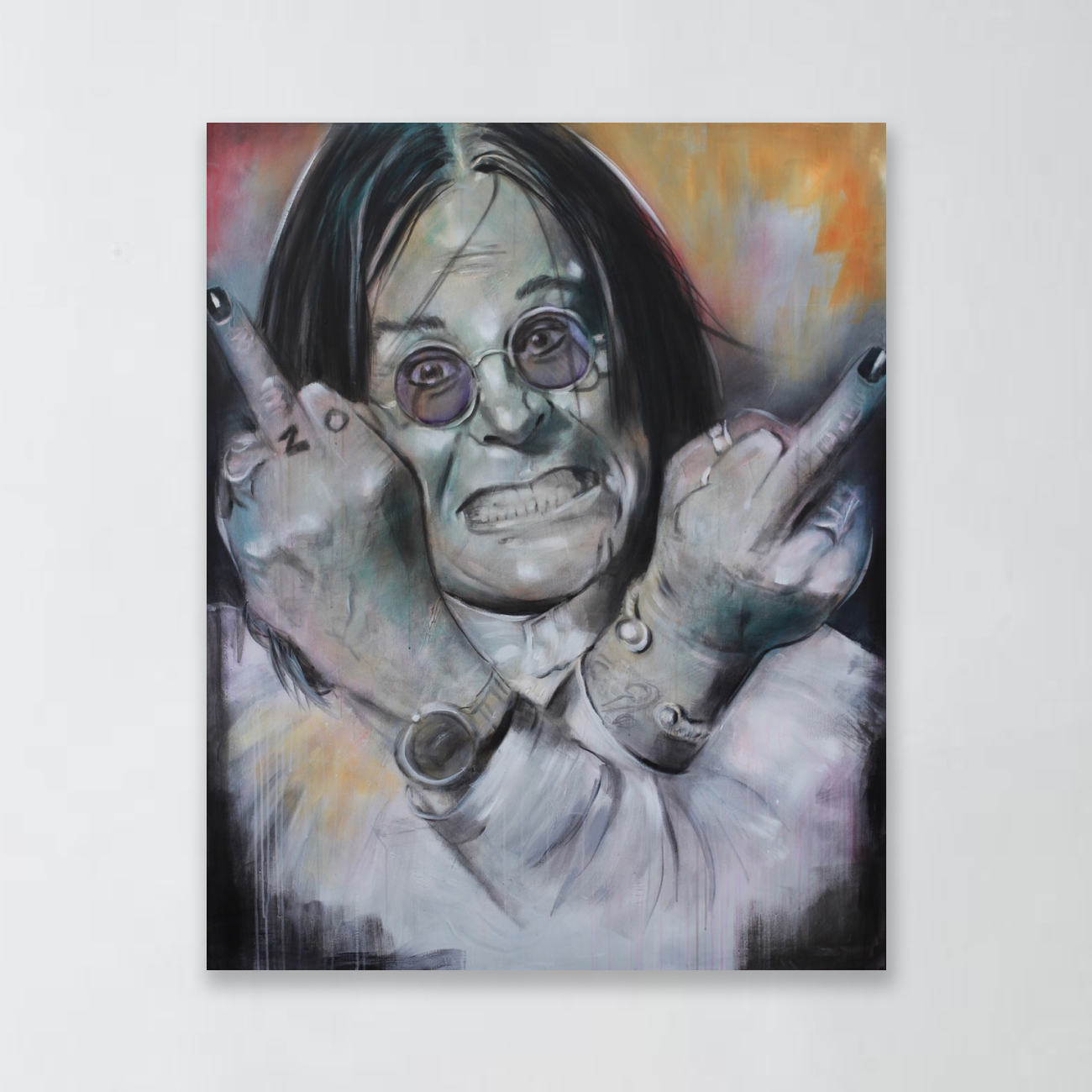 Färgglatt motiv av Ozzy Osbourne - K. Palmnäs Art
